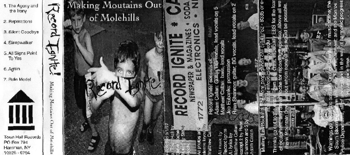 Record Ignite - Making Mountains Out Of Molehills Tape Jacket